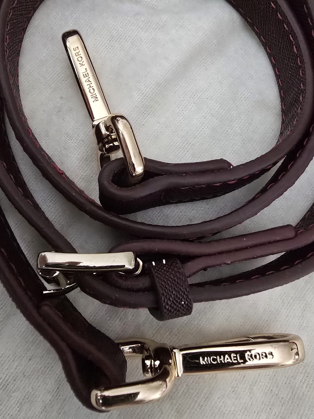 MICHAEL KORS Oxblood/Cordovan Replacement Crossbody Strap
